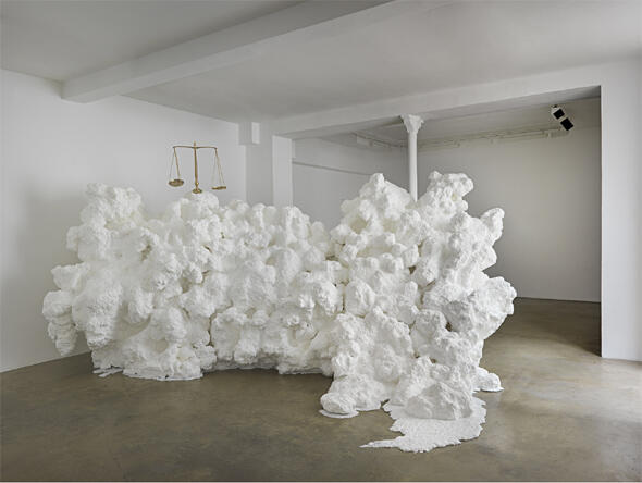 Allora & Calzadilla,, Scale of Justice Carried by Shore Foam, 2010