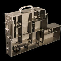 CRISTIAN SEGURA  Valijita de ex director de museo (Briefcase of a former museum director), 2003  Cardboard, paint, and metal  12.2 x 17.3 x 3.1 inches           Fundación OSDE, Espacio Imago, Buenos Aires
