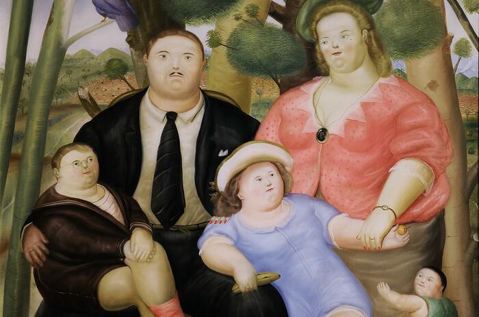  Sotheby’s New York  Fernando Botero: A Celebration  25 May 2011    Lot 27  Fernando Botero  A Family  Oil on canvas  74 x 74 in., 187.5 x 187.5 cm.  Est. $1/1.5 million  Sold for $1,398,500