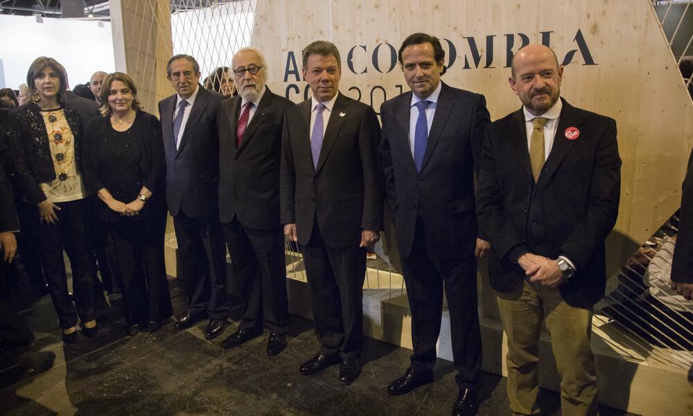 El Presidente Juan Manuel Santos clausura la feria ARCOmadrid 2015, con Colombia como país invitado de honor