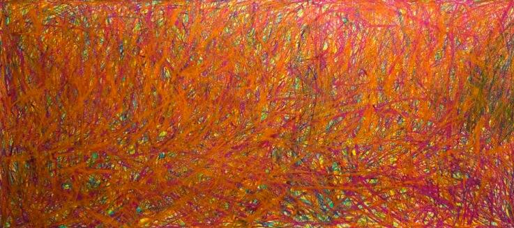 Cédola, 2010. Untitled Oil pastel on paper 135 x 300 cm.