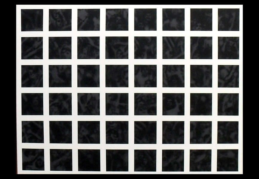 image 4: dark dots 70 x 100 cm acrylic on canvas