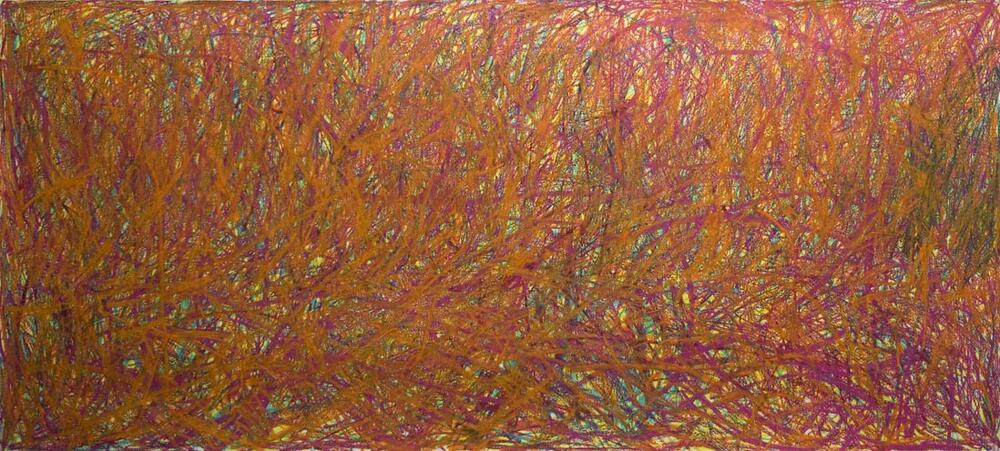 Cédola, 2010. Untitled Oil pastel on paper 135 x 300 cm.