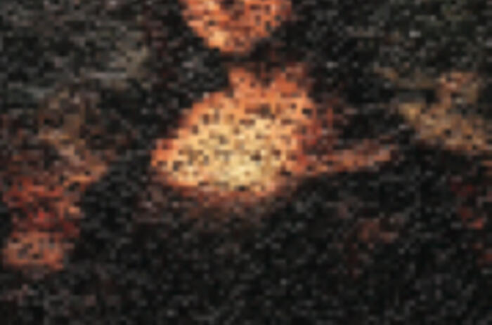 Mona Lisa after Leonardo da Vinci, 2009. Digital c-print. Courtesy Galerie Xippas “Gordian Puzzles” series. Mona Lisa al modo de Leonardo da Vinci, 2009. Copia color digital. Cortesía Galería Xippas Serie “Rompecabezas Gordianos”.