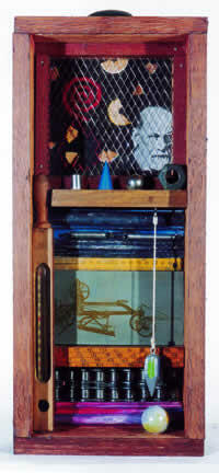 Serie Freud (Atrapado con Salida), "Tensiones-Pasiones" ¿Cúal es la medida?, objeto, 52 x 23 x 10 cms, 1999