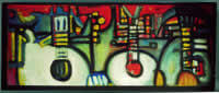 "Preludio", óleo sobre tela, 26" x 68", 2001.