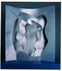 "El aire y los contornos" aluminio, 85 x 100 x 20 cms, 1999