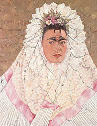 Frida Kahlo , "Diego en mi pensamiento", o/board, 1943.