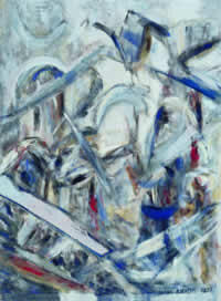 "Tiempo y Corrientes" óleo sobre tela, 120/90 cm, 1995