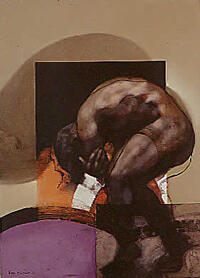"El atleta" óleo sobre tela, 180 x 130 cm, 2001