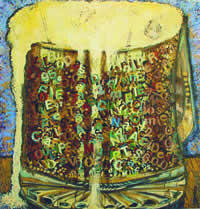 "Qué chabocha la chevecha", óleo sobre tela, 48" x 46", 2002