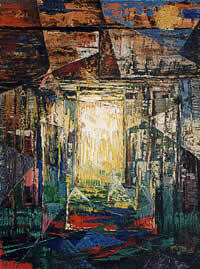 "Puerta de la vida", óleo sobre tela, 76 x 101 cm