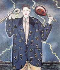 JULIO GALAN, "El niño loco", Oleo sobre tela, 160 x 140 cm, 1985