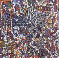 LUIS CRUZ AZACETA, "Iris", Técnica mixta, 142 x 142 cm, 2001