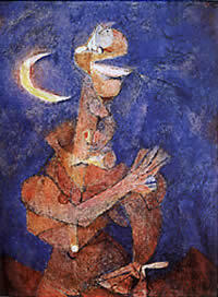 Rufino Tamayo  "Luna Nueva", 1951 óleo sobre tela, 178 x 170 cm Mary-Ann Martin Fine Art, New York