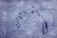 ORQUIDEAS AZULES, Oleo sobre tela, 96 x 143 cm