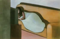 "Mulher e TV", óleo sobre tela, 130 x 200 cm, 2002