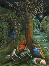 "Árbol Guardián", óleo sobre lienzo, 40" x 30 cm, 2002.