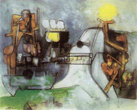Roberto Matta, "Paisaje Industrial", 1962, óleo sobre tela, 119.4 x 150 cm.