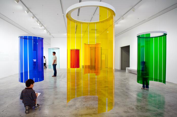 Carlos Cruz Diez, Duchas cromàticas (Showers of Chromatic Induction) , 1968/2010 Carlos Cruz Diez, Duchas cromàticas (Showers of Chromatic Induction) , 1968/2010