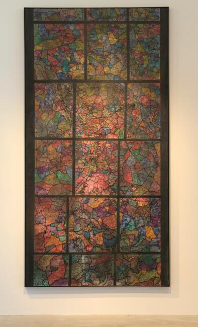 Guillermo Kuitca Born in Buenos Aires, Argentina 1961. Lives and works in Buenos Aires, Argentina  Kristallnacht, 1992 Mixed Media on Canvas 118 X 61 Inches