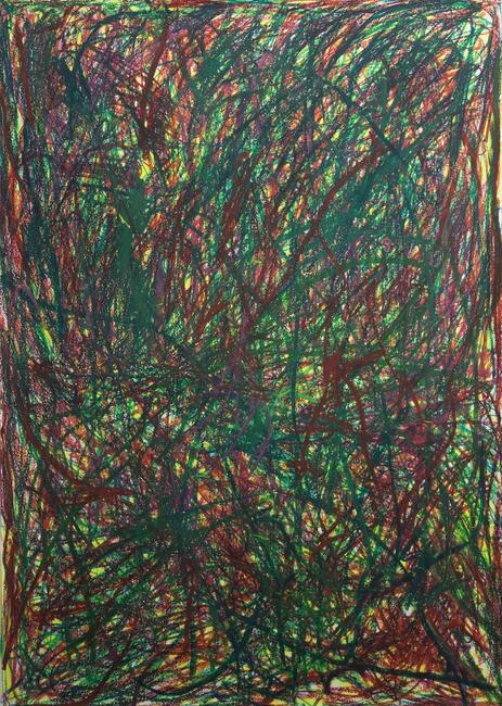 Cédola 2010. Sin Título Óleo pastel sobre papel 190 x 135 cm.