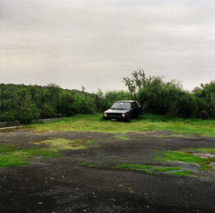 Terra Project, Reign of Fire, Vulcano island, Italy. A car close to the port of Vulcano Ponente.