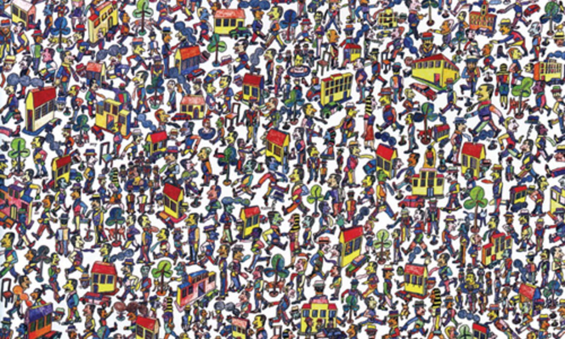 Si no le Gritas, No Escucho - 2006 - acrílico sobre tela - 197 x 290 cm.