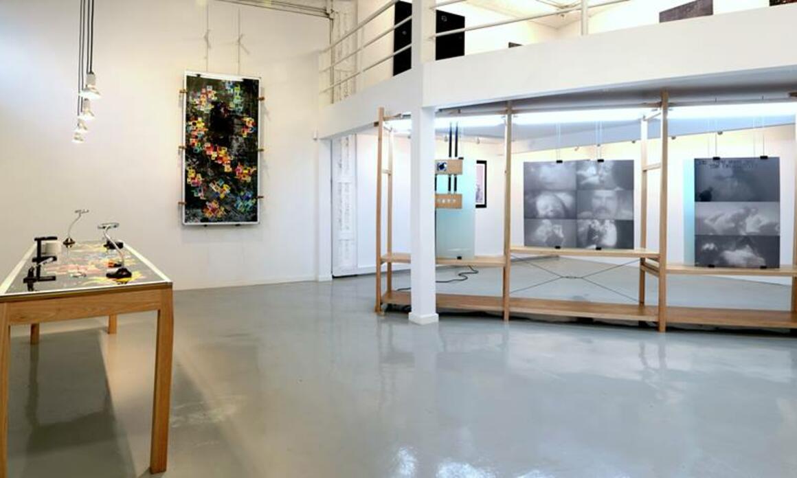 Art collectors in conversation at Nora Fish Gallery
