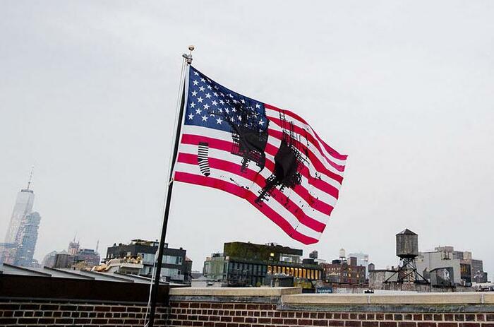 Josephine Meckseper Untitled (Flag 2). Ph: Creative Time.