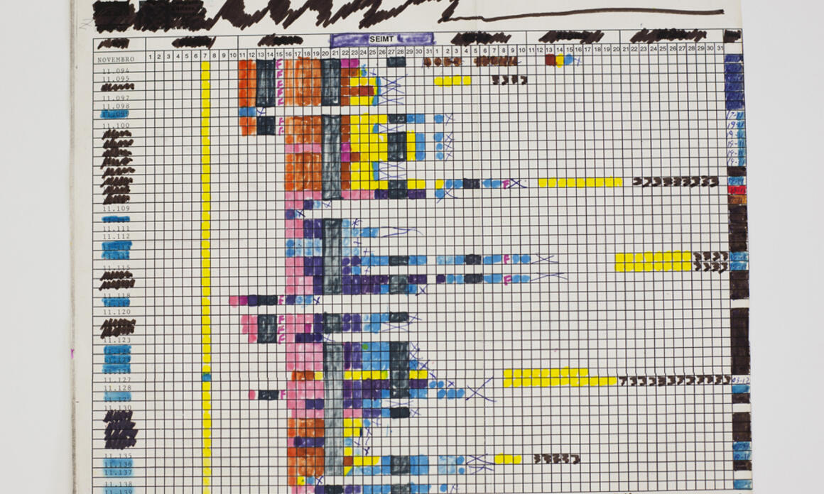 Montez Magno, Cromossons, 1994 / Felt pen on paper/ 12 x 14 in