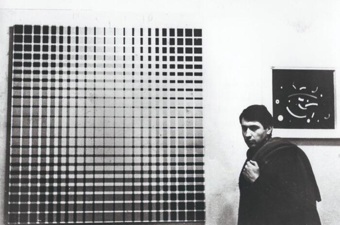 Julio Le Parc, París, 1960, exposición Antagonisme, Palais du Louvre. Ph: Cortesía Atelier Le Parc.