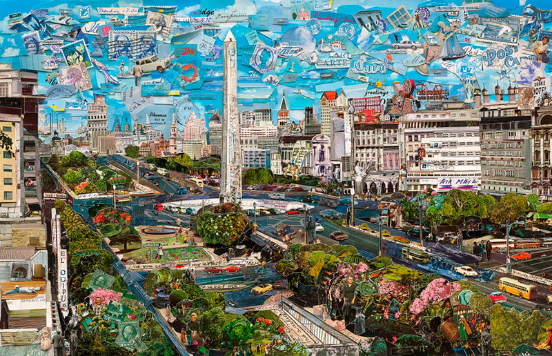 Vic Muñiz, Buenos Aires. Photographic collage, 71 x 110 in. / Collage fotográfico, 180,3 x 279,4 cm