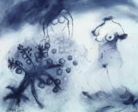 "Entrapment", técnica mixta s/tabla, 2000.