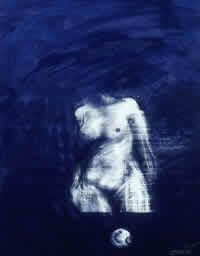 "Eve the loss", técnica mixta s/tabla, 2000.