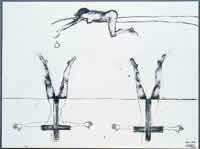 "Price paid II", técnica mixta s/tabla, 2001.