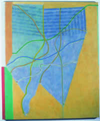 "Hoja" acrylic on canvas, 71 x 59", 1999