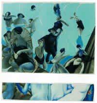 "El baño", técnica mixta, 2000.