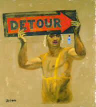 "Detour", óleo sobre tela 48" x 54"
