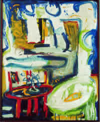 "Paisaje II" medio mixto, 50" x 40", 2001