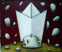 "Untitled", mixed medium on canvas, 61" x 51", 2000.