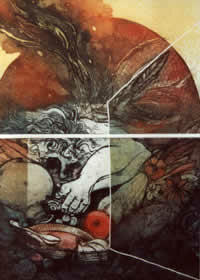 "Todo para los niños", aguafuerte, aguatinta y barníz blando, 50 x 70 cm