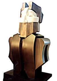 "Imagen - América hoy", marmol - bronce - hierro, 190x 86 x 75 cm