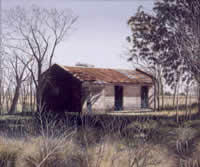 "La guarida", acrílico, 50 x 60 cm.