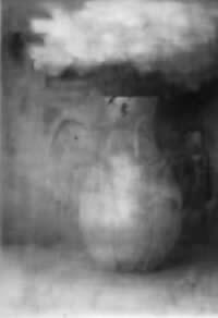 "Florero", oil on canvas, 60 x 84 inches, 2001."