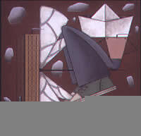 "Mission", mixed medium on canvas, 61" x 61" , 2001.