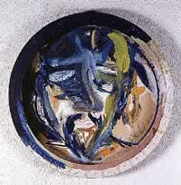 "Autorretrato", óleo sobre tela,  diámetro 71 cm