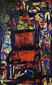 "El trono de la Bajura", óleo sobre tela, 172 x 107 cm