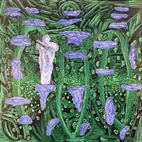 "Icarus en la profundidad", óleo sobre tela, 198 x 198 cm, 1999