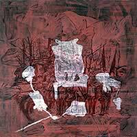 "Siglo Toro", óleo sobre yute, 300 x 300 cm, 2000